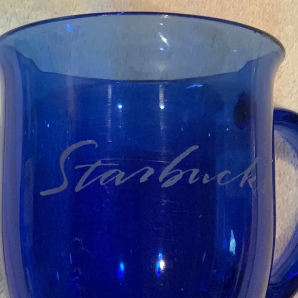 Starbucks blue glass coffee mug - Picture 3 of 7